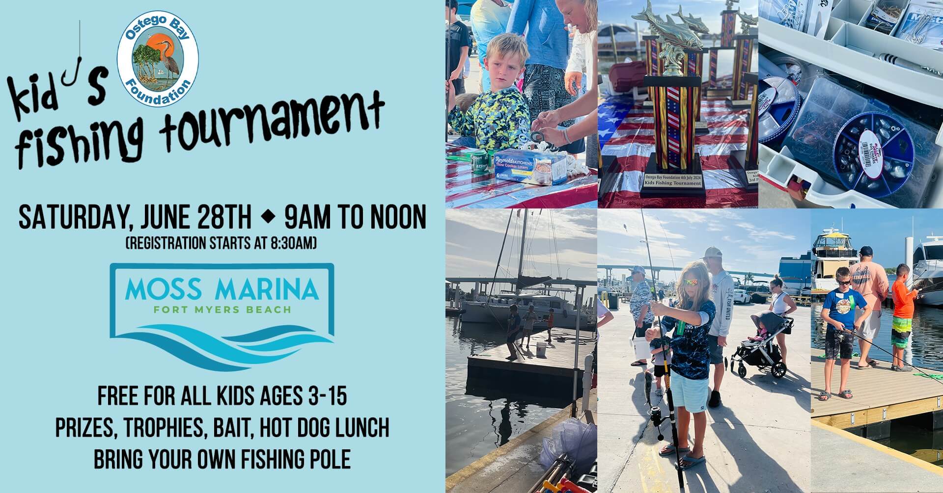 kids fishing tournament Fort myers beach - moss marina